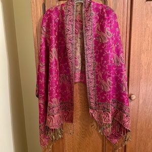 Jewel-tone wrap scarf